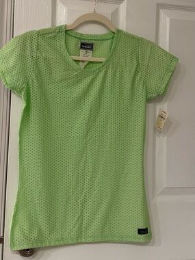 Versace Lime Green Perforated Mesh Tee